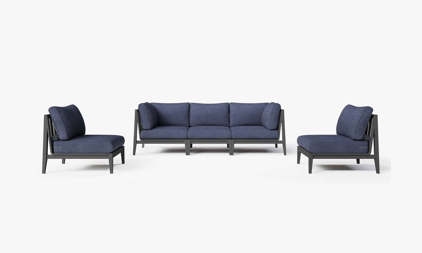 Low Profile Aluminum Outdoor Sofa