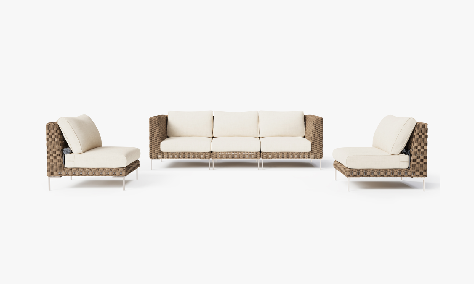 Wicker Frame Outdoor Sofa